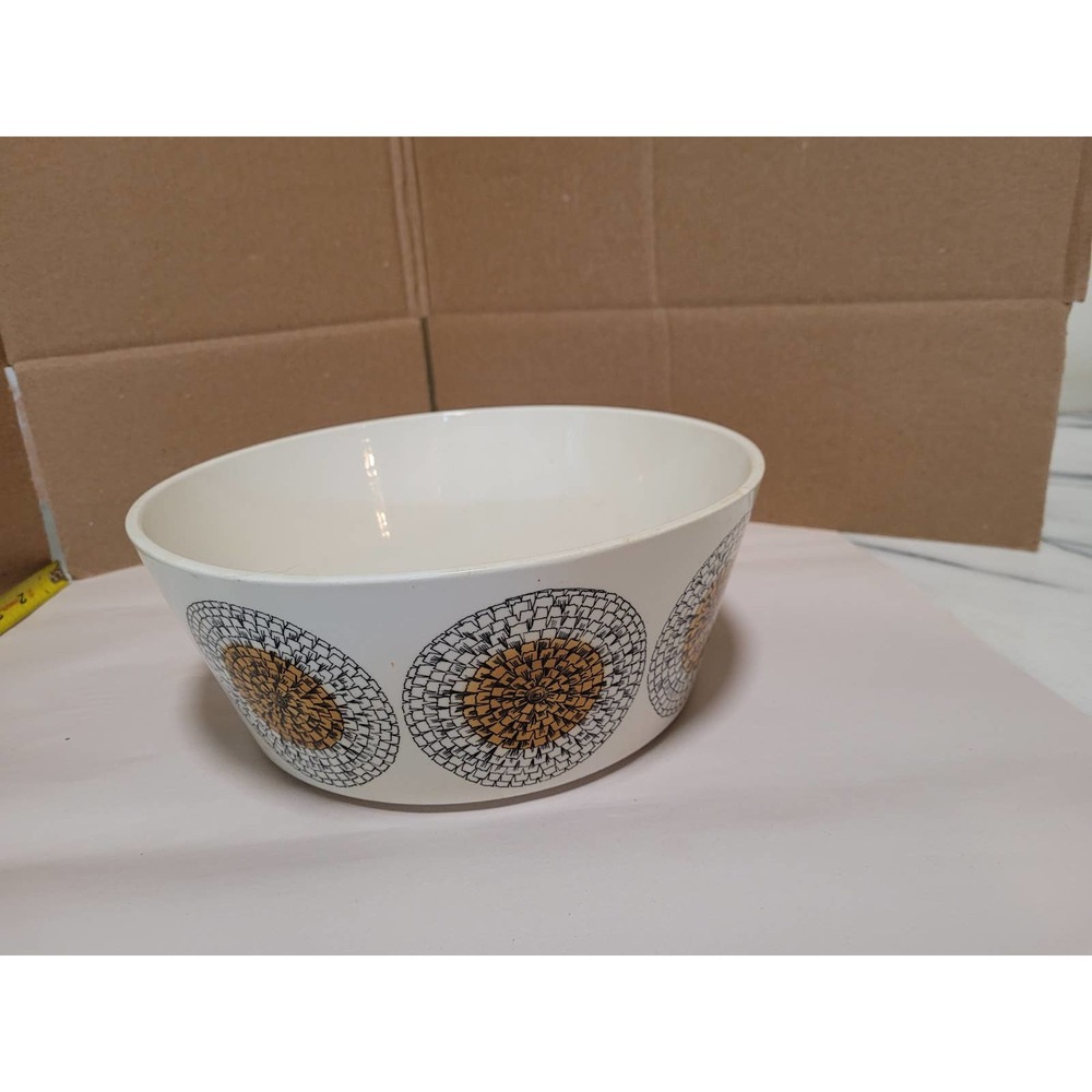 Vintage 10 inch Sunflower Mosaic Bowl Arabia Made in Finland